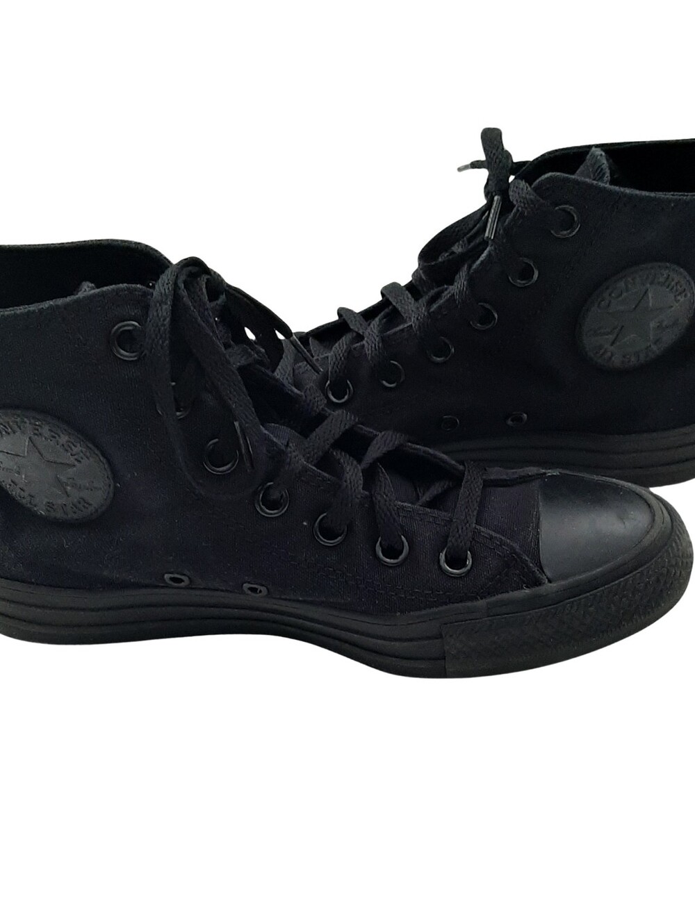 Converse All Star Chuck Taylor Sneakers Women's 6.5 Black Canvas Hi Top Shoes